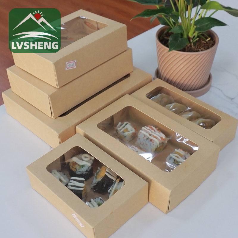 Nuwe produkte van Xiamen LVSheng Factory -Sushi Togo Box met duidelike venster