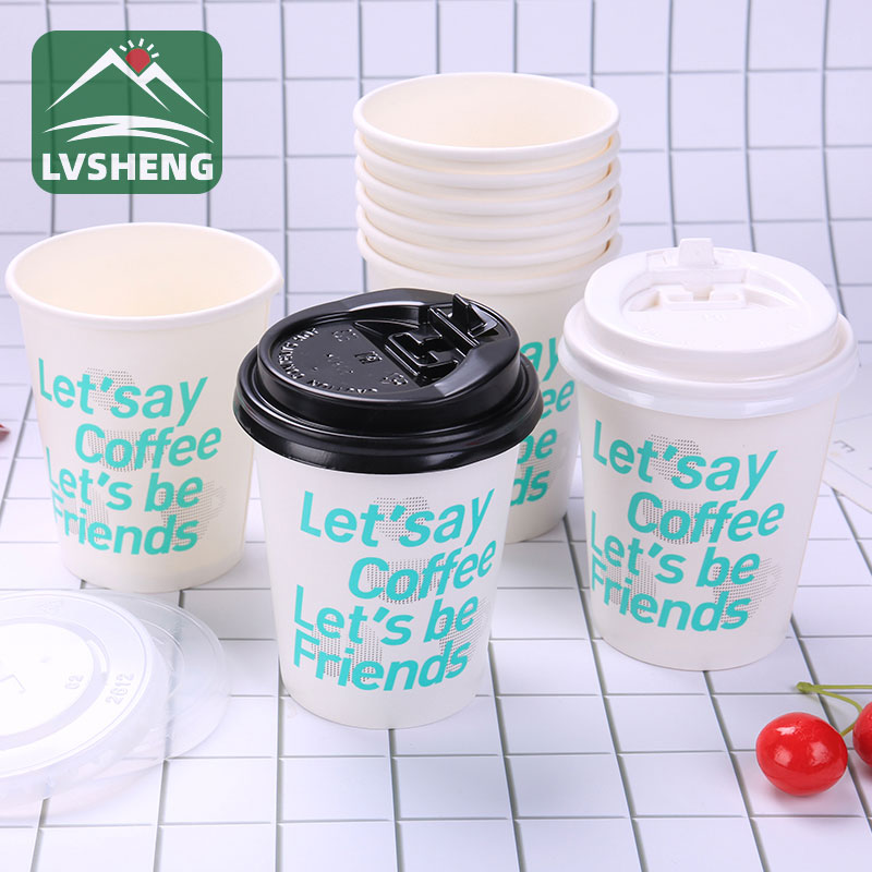 8oz gewone papierbeker met deksel